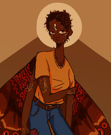 Half body, detailed, simple background